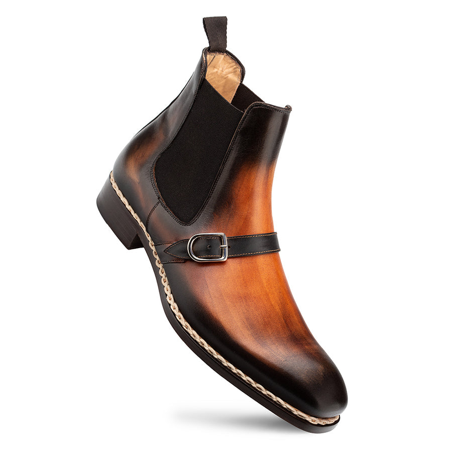 Alpine Buckle Chelsea Boot-Cognac | Mezlan
