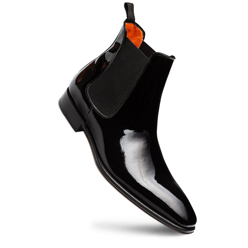 Blackjack Patent Dress Boot-Black | Mezlan