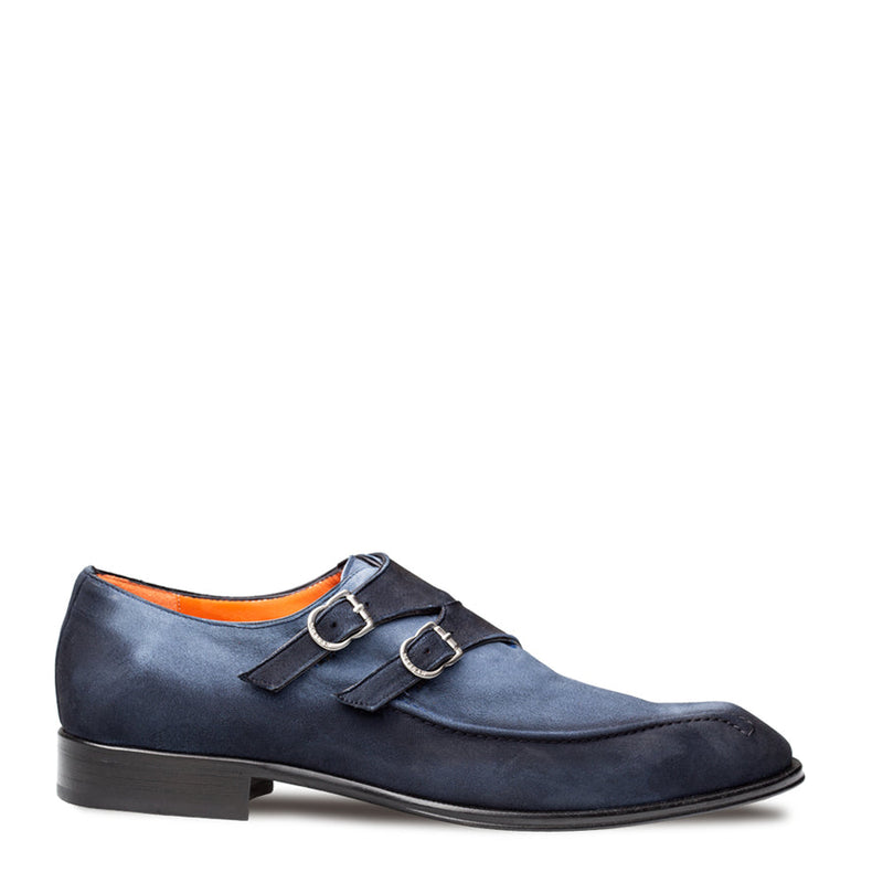 Cascade Suede Double Monk Strap |  Mezlan