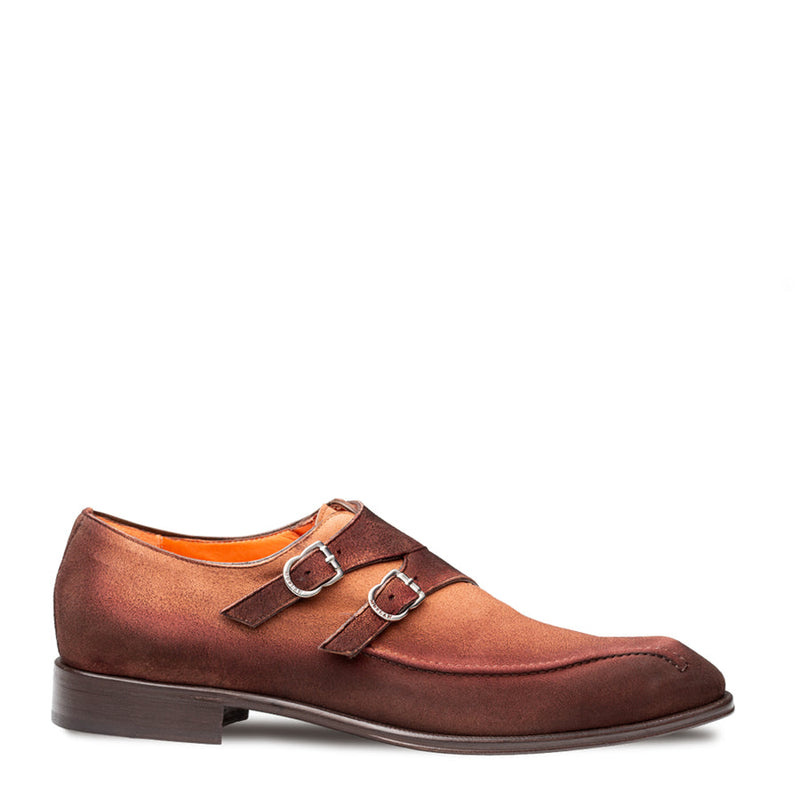 Cascade Suede Double Monk Strap |  Mezlan