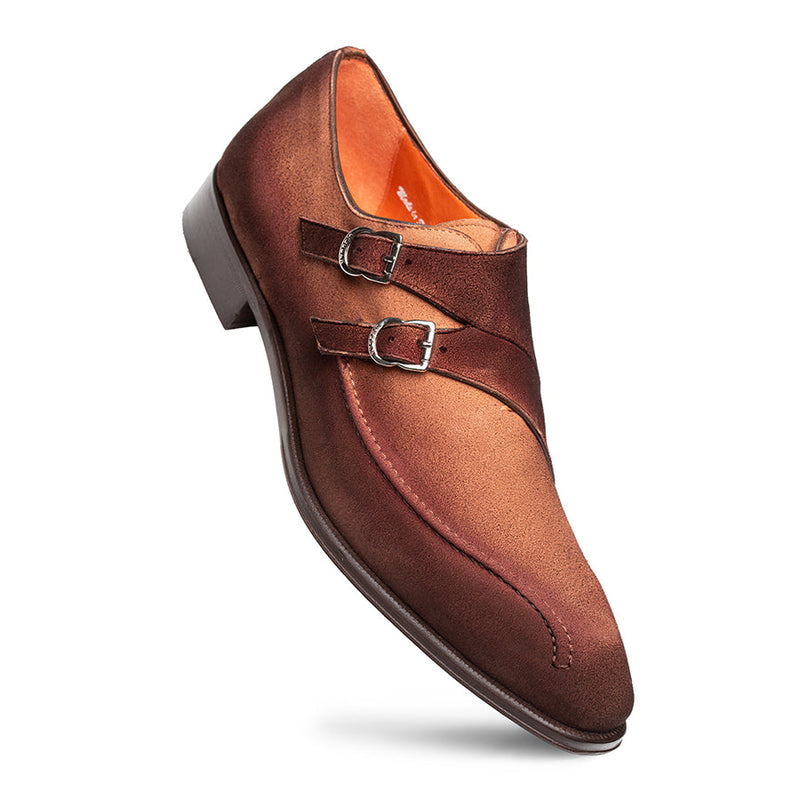 Cascade Suede Double Monk Strap |  Mezlan
