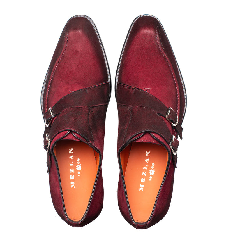 Cascade Suede Double Monk Strap |  Mezlan