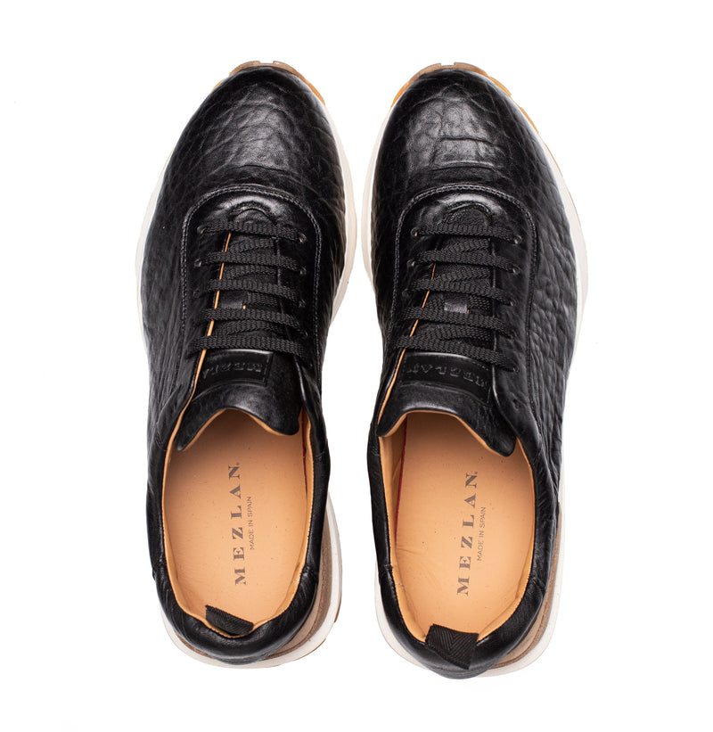 Hill Pebbled Calf Sneaker | Mezlan