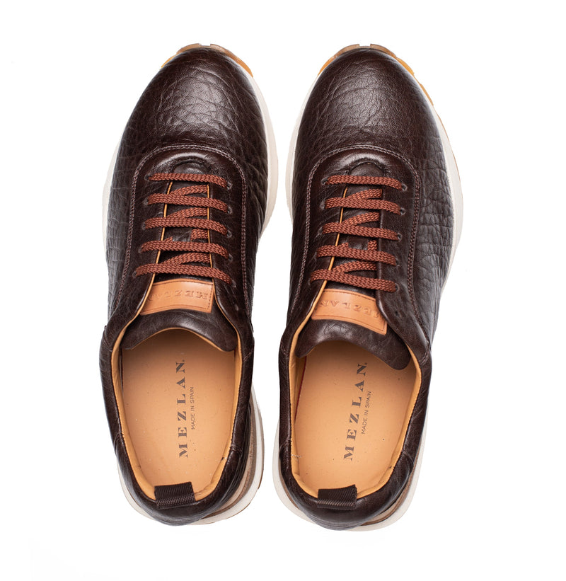 Hill Pebbled Calf Sneaker | Mezlan