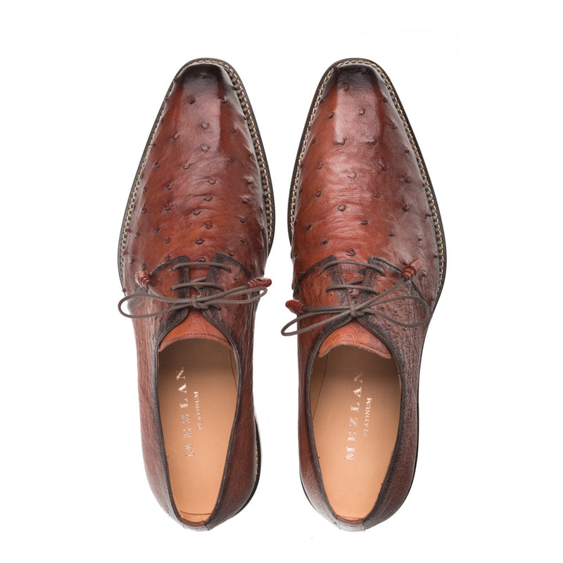 TILLSON OSTRICH DERBY-Brandy | Mezlan