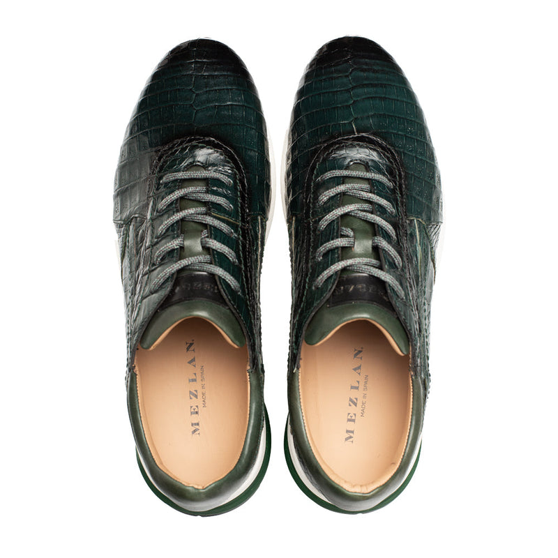 Quevedo Crocodile Sneaker-Forest/Green | Mezlan