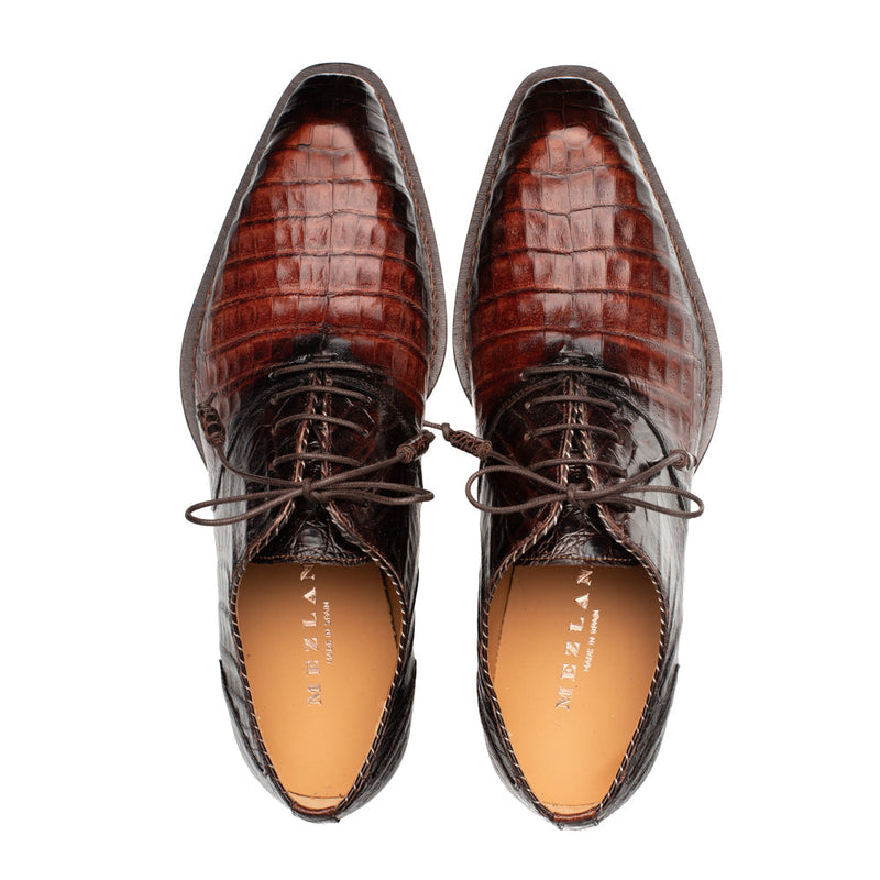 WESTSIDE TWO-TONE CROC OXFORD | Mezlan