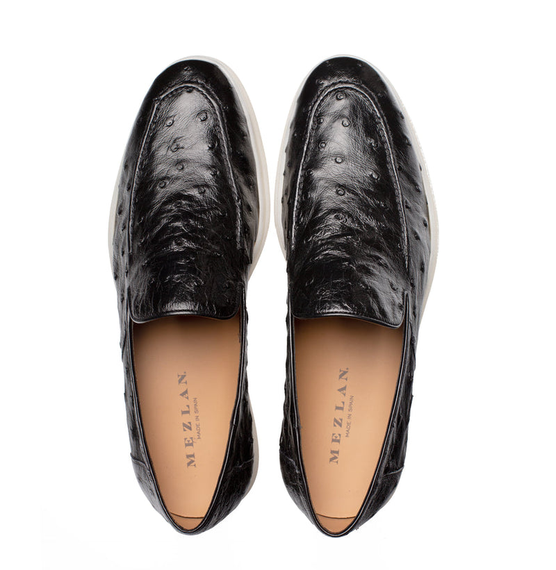 Marmi Ostrich Flex Casual Moc-Black  | Mezlan