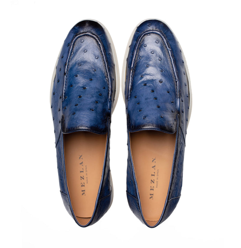 Marmi Ostrich Flex Casual Moc-Jeans  | Mezlan
