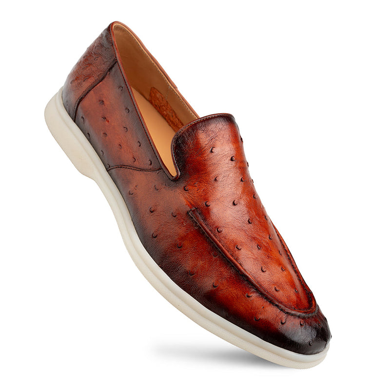 Marmi Ostrich Flex Casual Moc-Brandy  | Mezlan