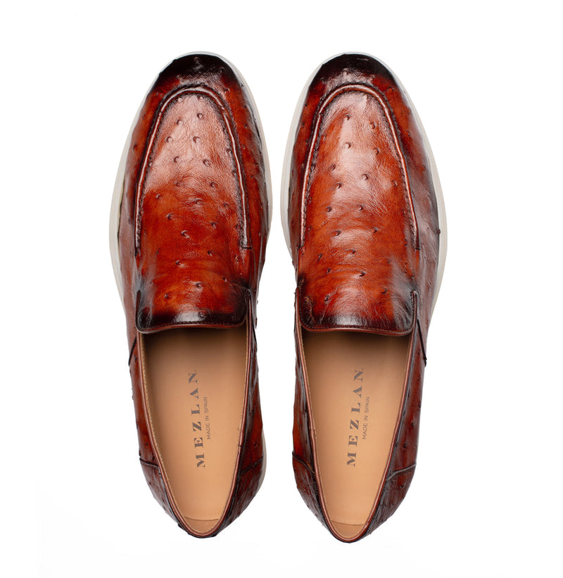 Marmi Ostrich Flex Casual Moc-Brandy  | Mezlan