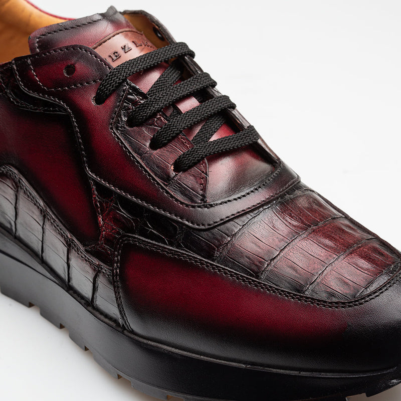 Beckton Patina/Croc Sneaker | Mezlan