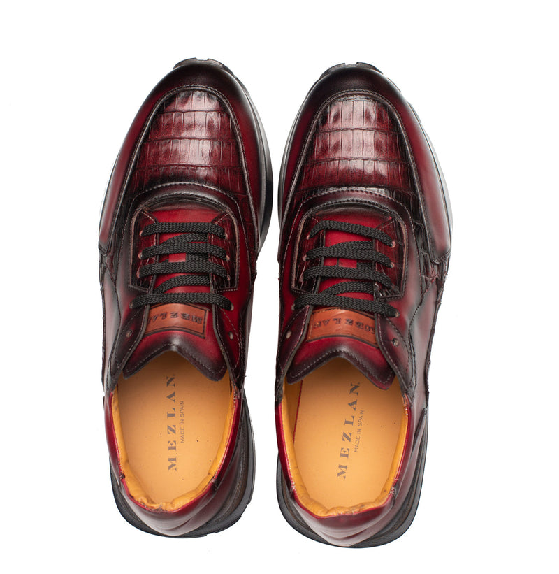 Beckton Patina/Croc Sneaker | Mezlan