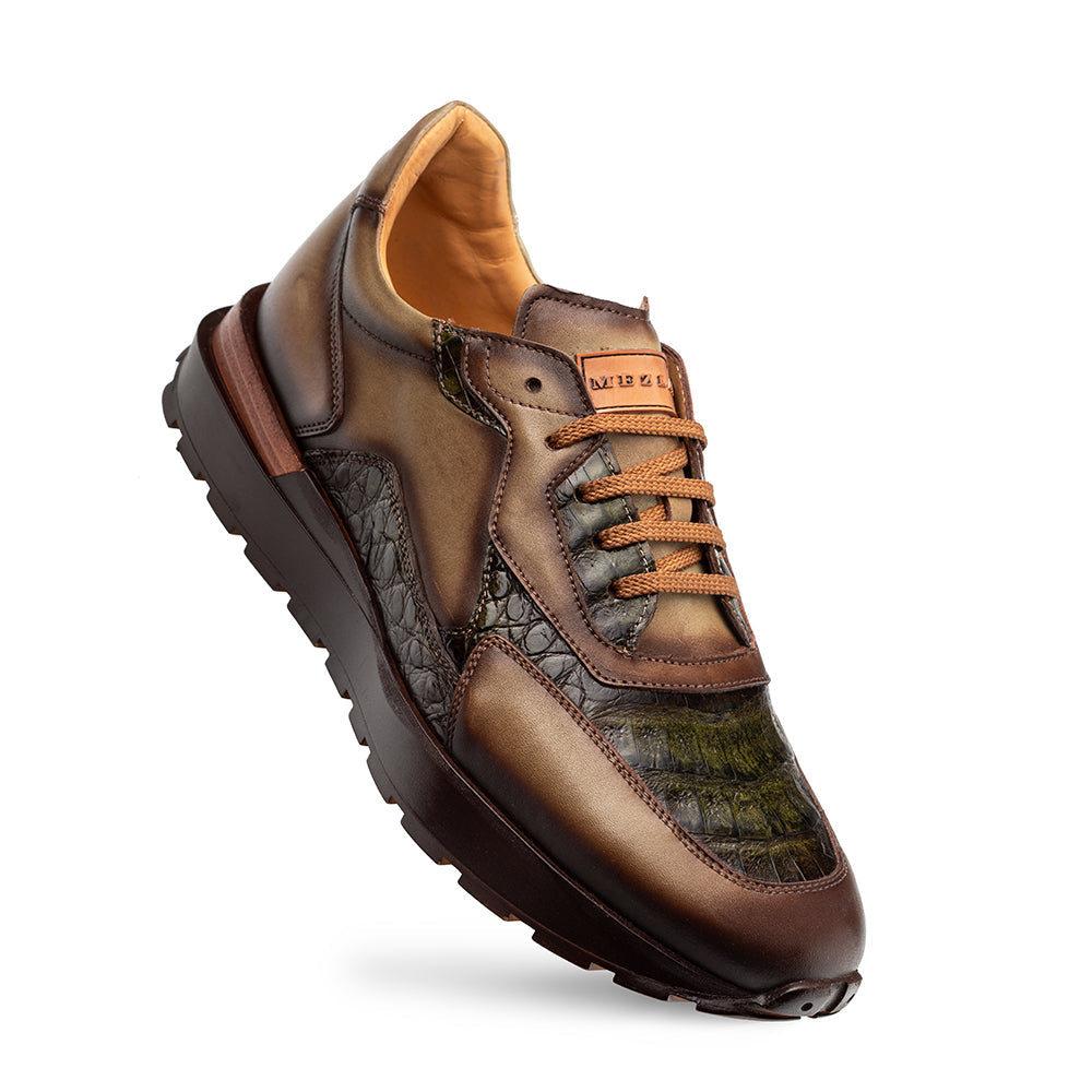 Beckton Patina/Croc Sneaker | Mezlan