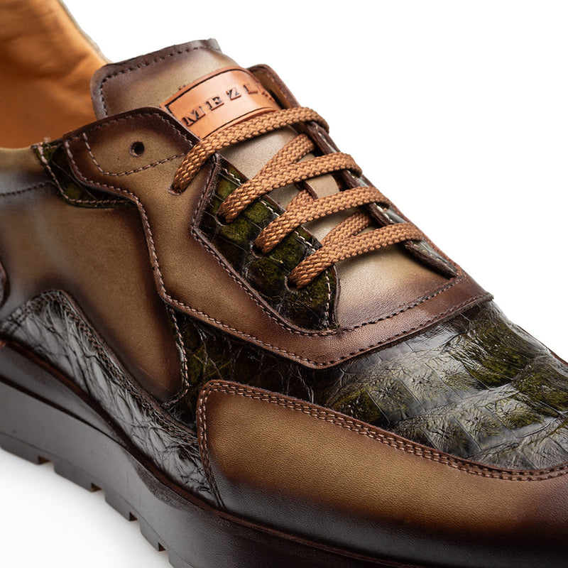 Beckton Patina/Croc Sneaker | Mezlan