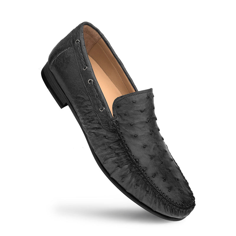 Genuine Ostrich Moccasin Slip On |Mezlan