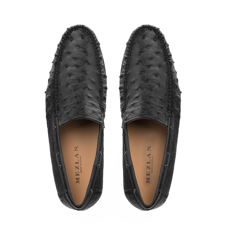 Genuine Ostrich Moccasin Slip On |Mezlan