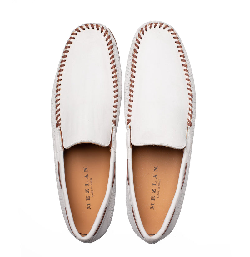 Tossa Nubuck Moccasin-Bone | Mezlan