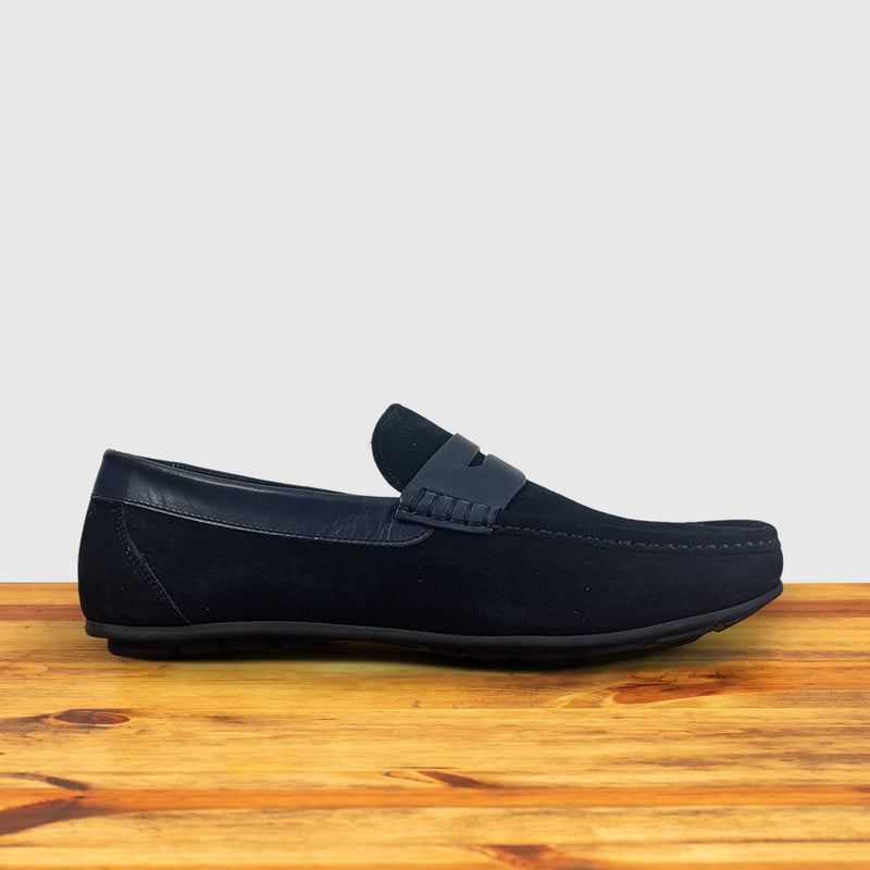 Calzoleria Toscana Zula Velour Suede/Leather Penny Loafer | Toscana