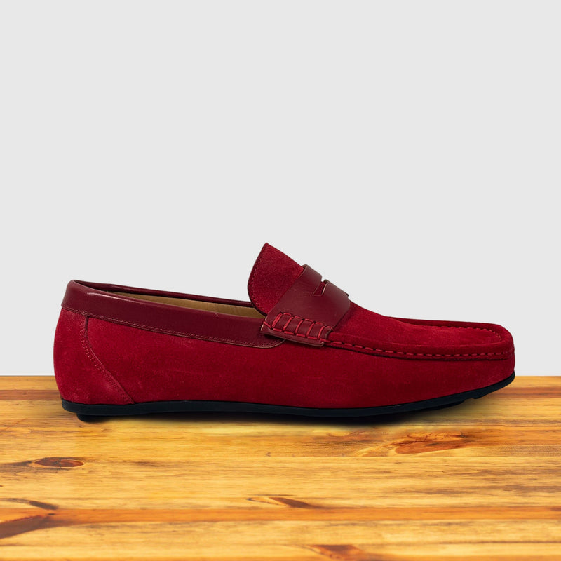 Calzoleria Toscana Zula Velour Suede/Leather Penny Loafer | Toscana