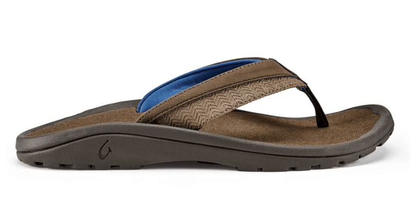 Olukai Ohana Koa Men's Beach Sandal in Espresso/Mustang