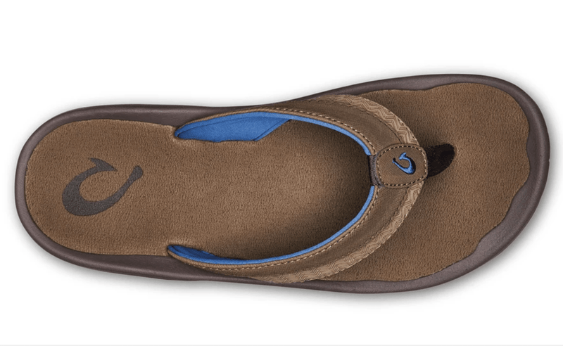 Olukai Ohana Koa Mens Beach Sandal in Espresso/Mustang