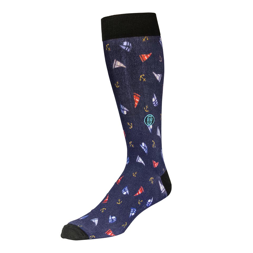 THE SAILBOAT - CLASSIC FIT - NAUTICAL SYMBOL DRESS SOCKS I Tallorder Large Feet THE SAILBOAT - CLASSIC FIT - NAUTICAL SYMBOL DRESS SOCKS I Tallorder Large Feet